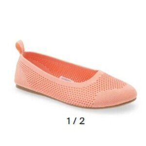 Nordstrom Chloe Mesh Flat Coral Kids 5, women's 7